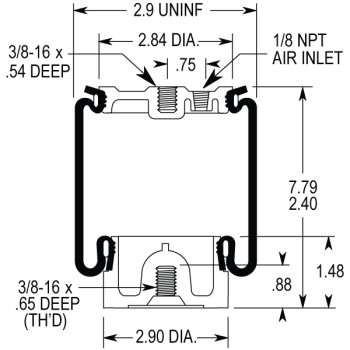 Air Spring Assembly - Cab Ford Louisville / Truck